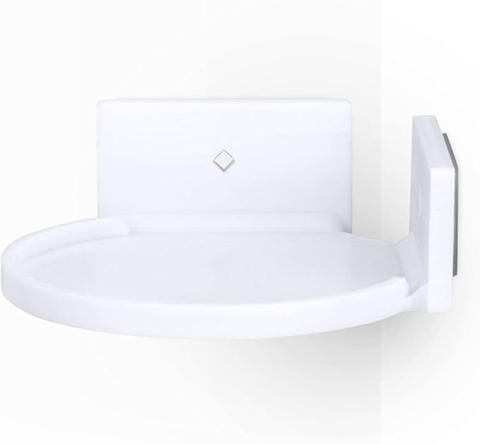 BRAINWAVZ 4” Small Floating Shelf, Adhesive & Screw in, for Bluetooth Speakers, Cameras, Plants, Toys, Books & More, Easy to Install Shelves Wall Mount (White)-NeatNest