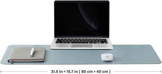 Cork Desk Mat - Dual-Sided Desk Pad for Office and Home - Desk Organization and Accessories - Ideal for Large Mouse Pad and Desk Mats on Top of Desks(Light Blue,80cmx 40cm)-NeatNest