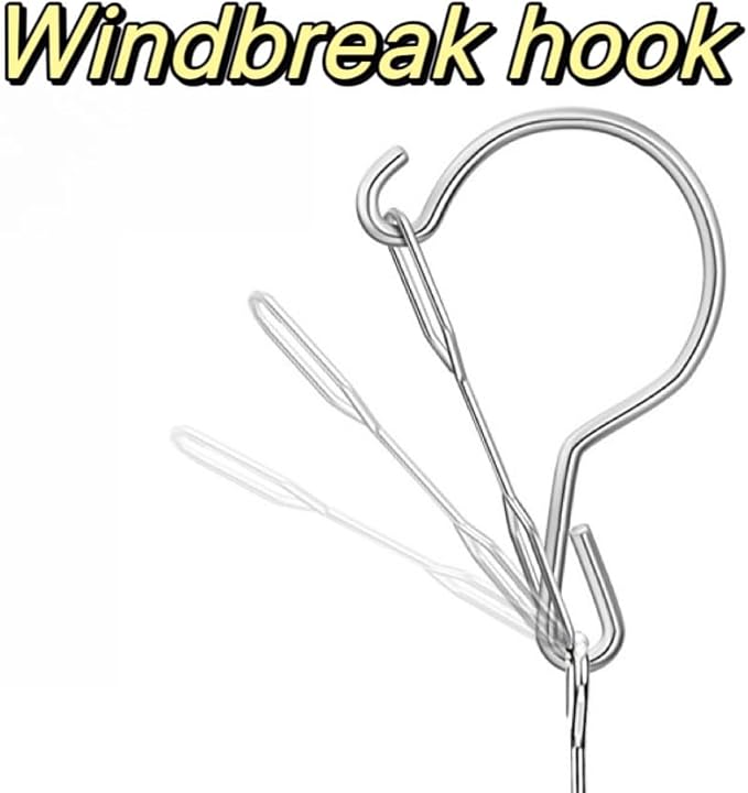 2 Pack Stainless Steel Sock Drying Rack with 80 Clips,360° Rotatable Windproof Hook Clothes Hanger Rack for Herb,Bras,Underwear,Baby Clothes,Hat,Scarf,Pants,Gloves,Towel and Laundry Accessories-NeatNest