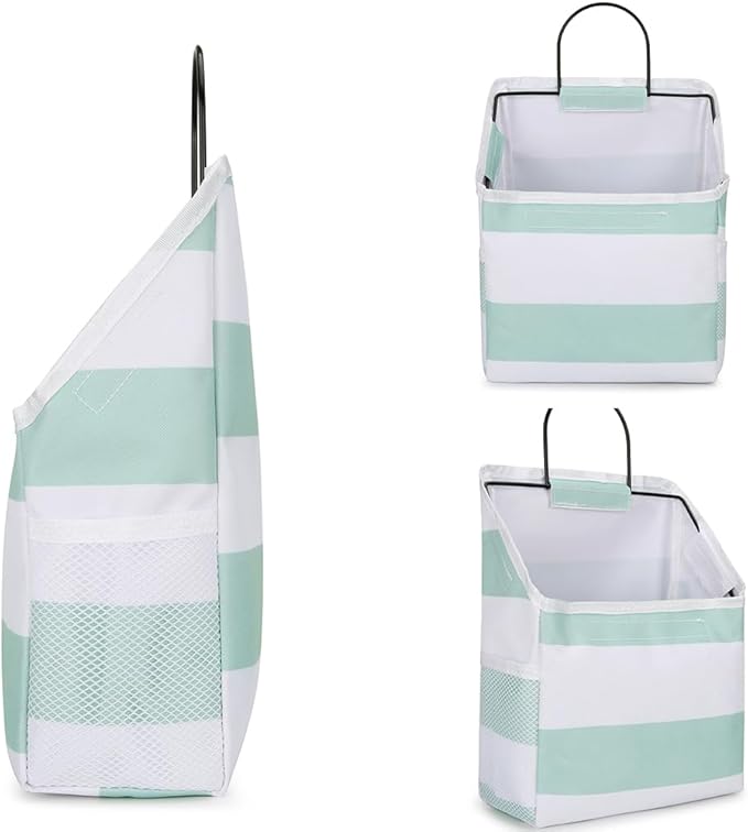 ACQTULOU Wall Hanging Storage Bag, Over The Door Closet Organizer Hanging Pocket Linen Cotton Organizer Box Containers for Bedroom, Bathroom-NeatNest