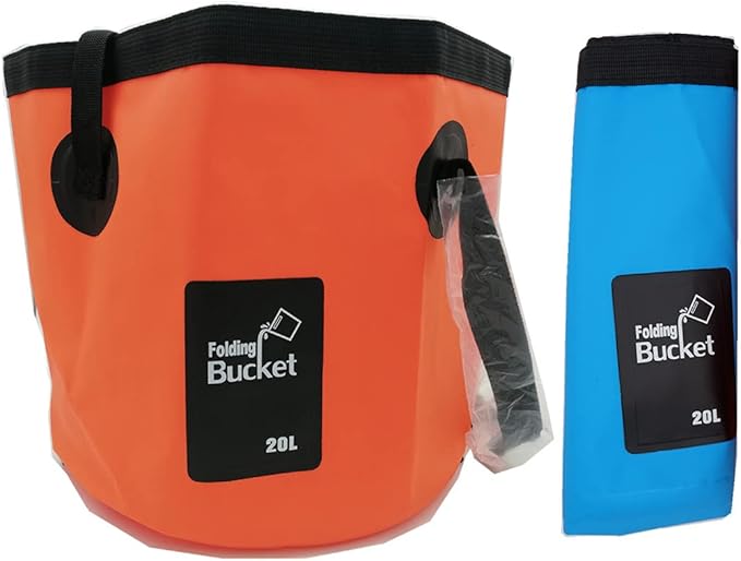 Collapsible Buckets, Camping Water Storage Container 5 Gallon(20L) Portable Folding Bucket Wash Basin-NeatNest