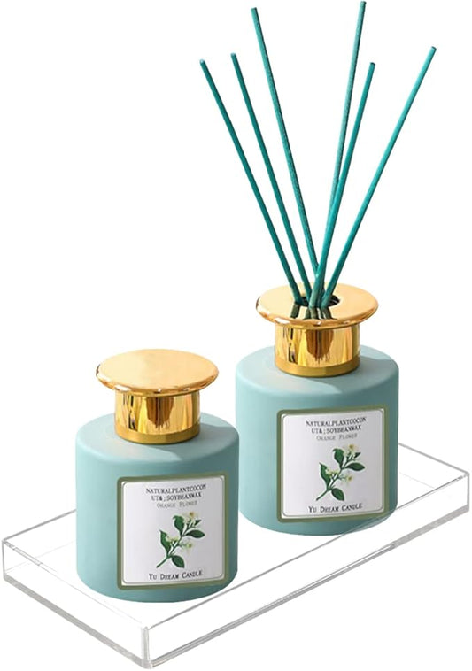 Bigfety Acrylic Vanity Tray for Organizing, Clear Bathroom Trays for Counter, Desk, Dresser-NeatNest