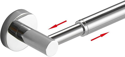 BESy Adjustable 15.9 to 28.6 Inch Single Bath Towel Bar Rack for Bathroom Accessories SUS304 Stainless Steel Towel Holder, Wall Mount with Screws Hand Towel Bar Rod Hotel Style, Polished Chrome-NeatNest