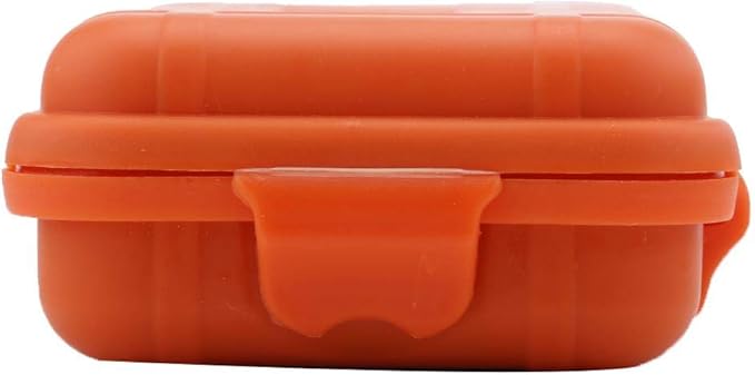FILFEEL Outdoor Plastic Shockproof Box Airtight Survival Case Container Storage Carry Box Small (S-Orange)-NeatNest