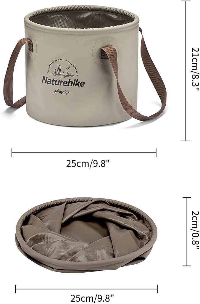 Naturehike Multifunctional Collapsible Water Basin, Folding Tub, Portable Bin, Lightweight Foldable Bucket with Handles for Camping, Dish Washing, Laundry, Fishing, Hiking