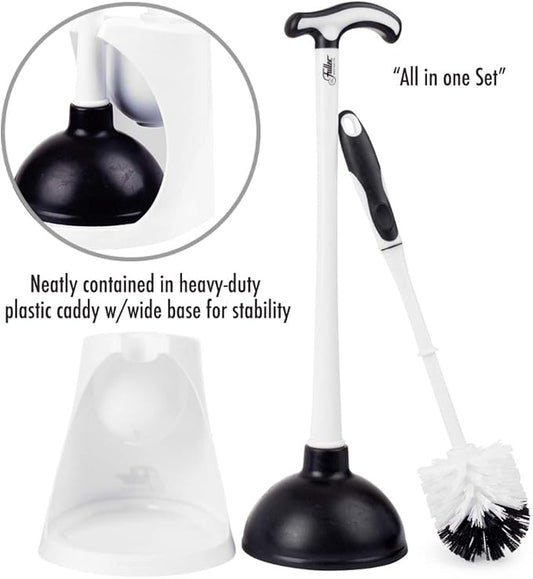 Bowl Brush & Plunger in Caddy Set (x4)-NeatNest