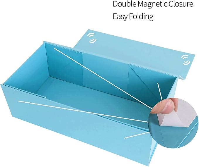 Blue Gift Box 12" x 6" x 4" with Magnetic Closure Lid Gifts Boxe for Presents,Bridesmaid Gifts Boxes,Cute Box,Birthday Gift Boxe,Luxury for Gifts Packaging, Magnetic Gift Boxes for Wrapping Gifts (Blue)-NeatNest
