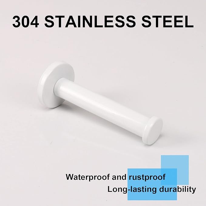 Bath Towel Hooks, 6 Pack Round Coat Hooks, Sturdy Wall Mounted Robe Hook, SUS 304 Stainless Steel Heavy Duty Clothes Hanger, Wall Towel Hooks for Bathroom Bedroom Kitchen (4 in, White)