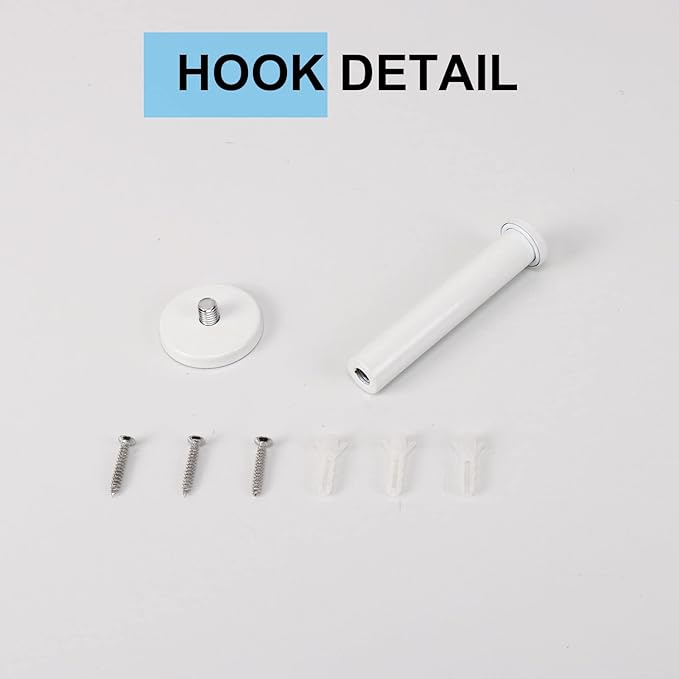 Bath Towel Hooks, 6 Pack Round Coat Hooks, Sturdy Wall Mounted Robe Hook, SUS 304 Stainless Steel Heavy Duty Clothes Hanger, Wall Towel Hooks for Bathroom Bedroom Kitchen (4 in, White)