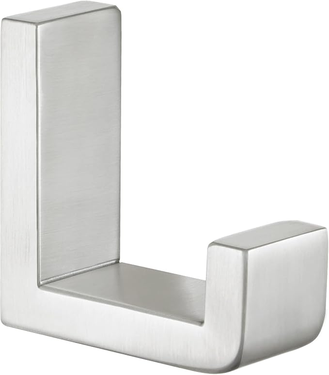 Angle Simple Towel Hook for Bathroom, SUS 304 Stainless Steel Shower Robe Coat Hook for Wall, Brushed Nickel