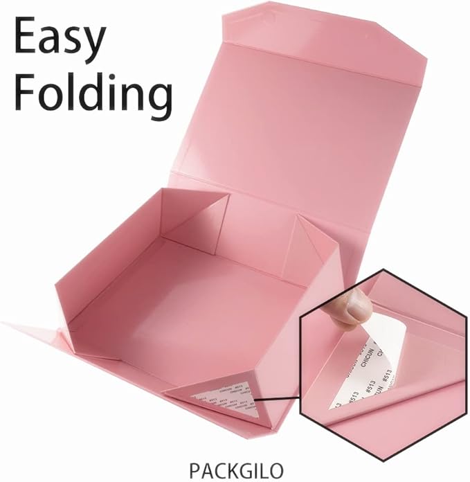 1Pcs 13x9x4 Inches Pink Gift Boxes with Lids for Presents Magnetic gift box large Gift Box for Bridesmaid Proposal,Groomsman (Glossy Pink)-NeatNest