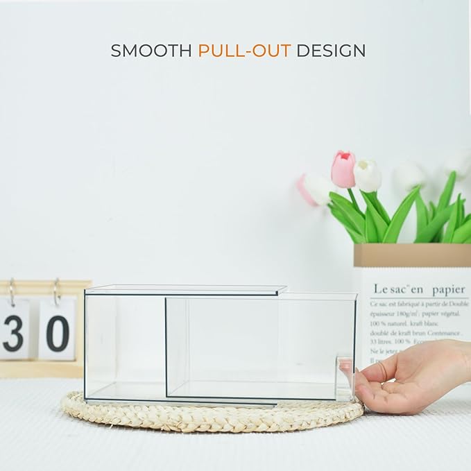 2 Pack Laundry Room Organization Storage Drawers with Labels, Clear Stackable Dryer Sheet Holder and Pod Containers, Detergent Dispenser for Laundry Room Organizing and Decor