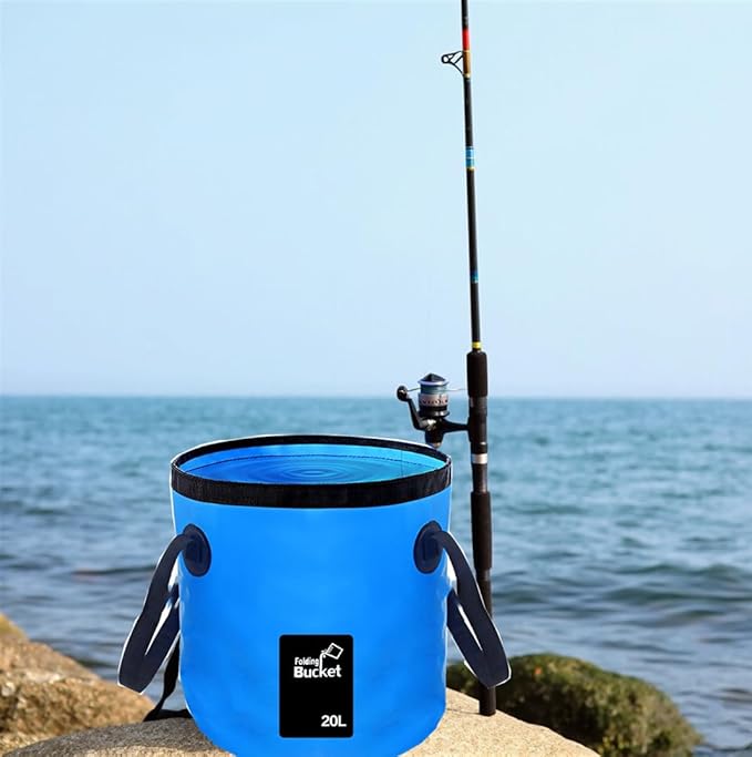 Collapsible Buckets, Camping Water Storage Container 5 Gallon(20L) Portable Folding Bucket Wash Basin-NeatNest