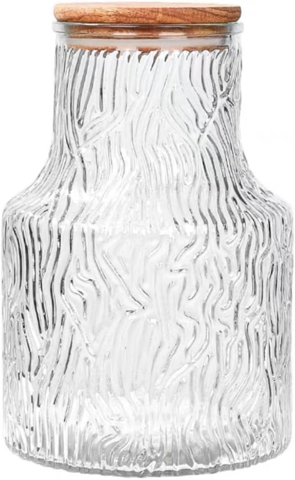 ANSQU Vintage Large Glass Storage Jar, 59 FL OZ Glass Food Storage Container, Cookie Jar