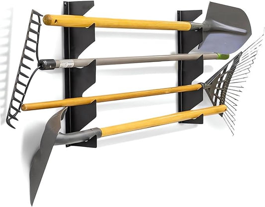 CZWL&HG Heavy-Duty Garden Tool Organizer Wall Mount – Garage Wall Storage Rack for Shovels, Rakes & Long-Handled Tools – Solid Steel, Holds 250 lbs-NeatNest