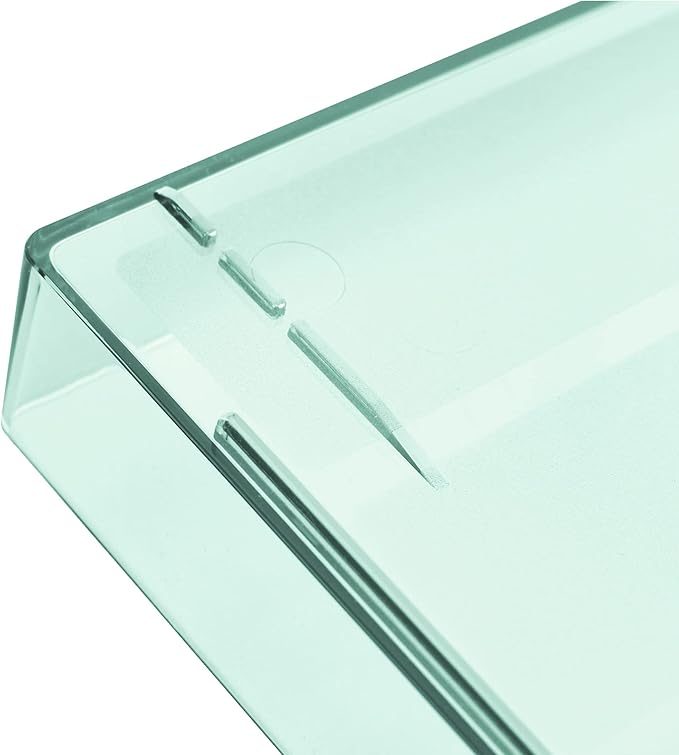Acrimet Stackable Letter Tray Single Side Load, Plastic, Desktop File Organizer (Clear Green Color) (1 Unit)-NeatNest