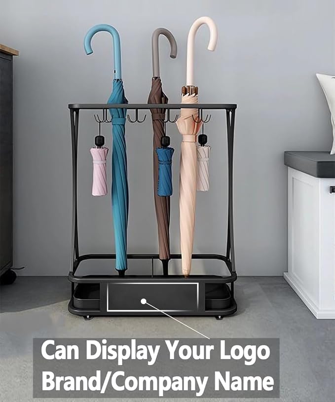GeLive Umbrella Holder Entryway Umbrella Display Stand Rack Umbrella Container Cane Rack Walking Stick Stand Golf Club Organizer Metal Home Office Patio Decor Indoor Outdoor Stored 31 Umbrellas