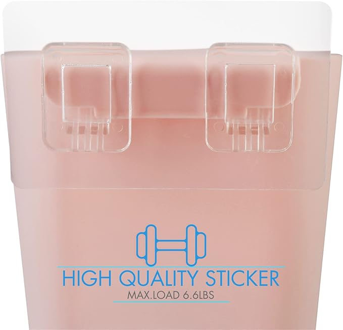 4 Pack Wall Caddy Pen Holders, Pink & Green Pencil Cups Organizer for Marker/Remote/Crayon/White Board, with Adhesive Stickers, Office Craft Class Kids Room Art Rolling Cart Hanging Cups