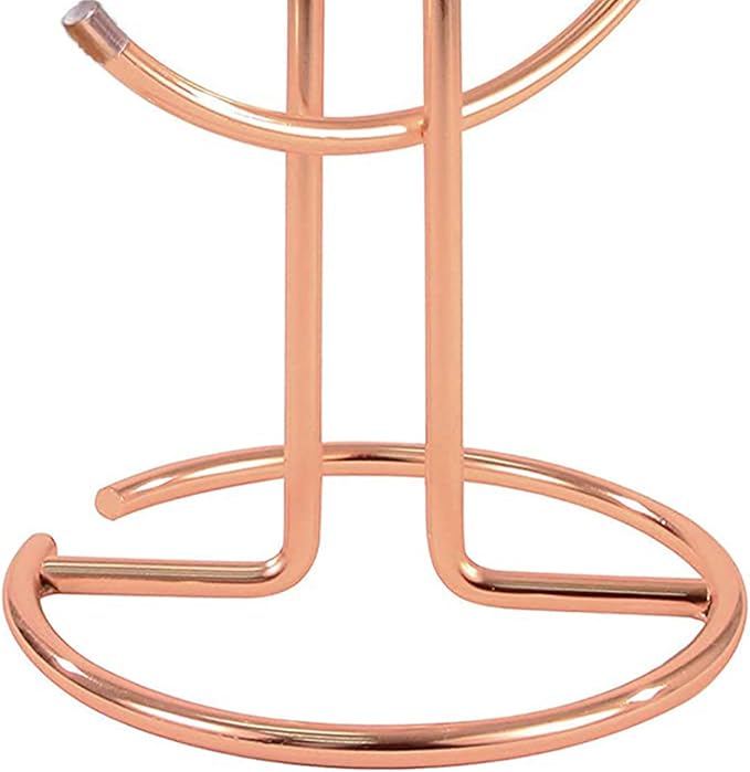 FitWell Coffee Mugs Holder, Mug Tree, Mug Organizer for Cabinet, Mug Stand, Coffee & Tea Cup Storage Rack (Copper, 8 Mugs Holder (17.5" H))-NeatNest