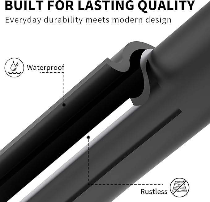 Adhesive Towel Hooks for Bathrooms 2 Pack Matte Black Stainless Steel and Zinc Alloy Sticky Wall Hooks for Hanging Heavy Duty Self Adhesive Robe Shower Hanger for Kitchen, Closet, Cabinet, Door
