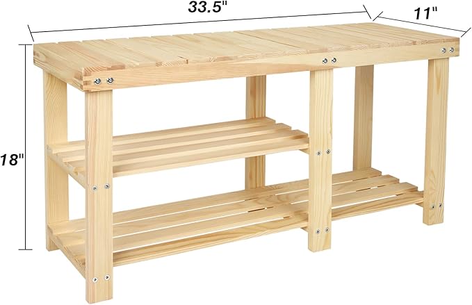 Shoe Rack Bench, 3 Tier Sturdy Shoe Bench, Storage Shoe Organizer, Holds up to 350lbs for Entryway Organizer Bedroom Living Bathroom Room Balcony.