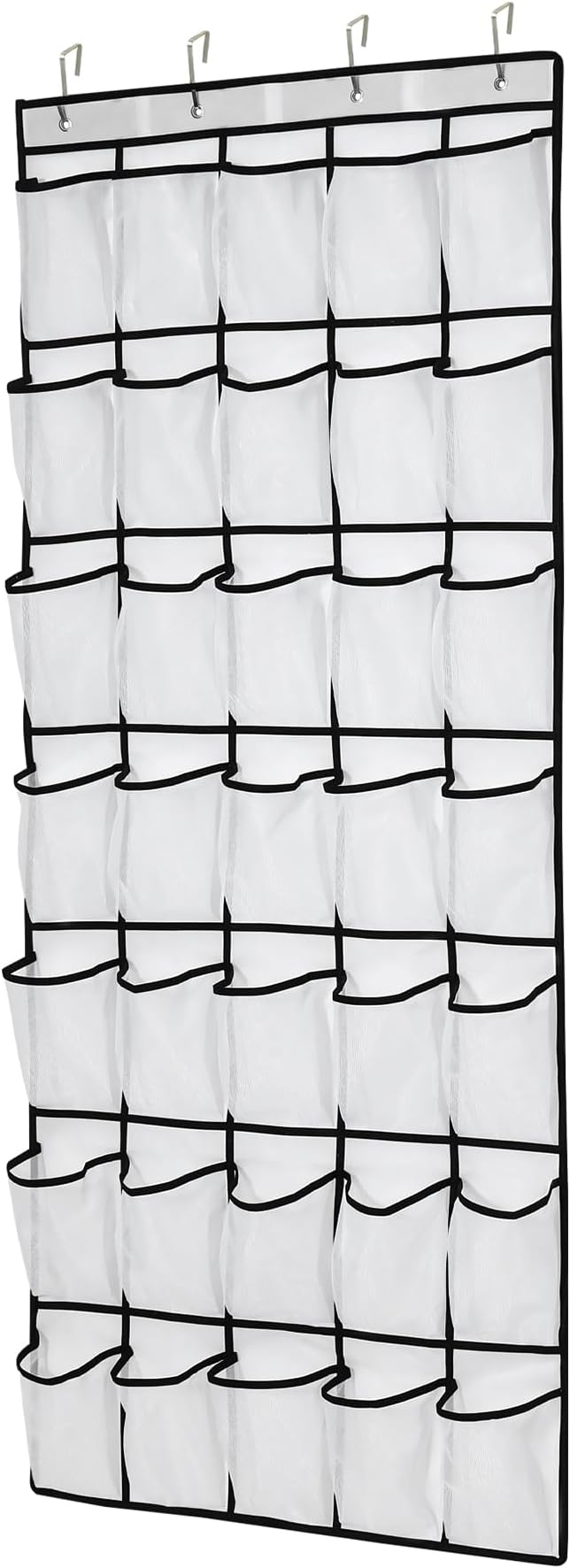 35Large Pockets Over The Door Shoe Organizer, Mesh Pockets Shoe Holder Rack, Capacity Shoe Hanging Storage,door shoe rack With 4 Metal Hook.-NeatNest