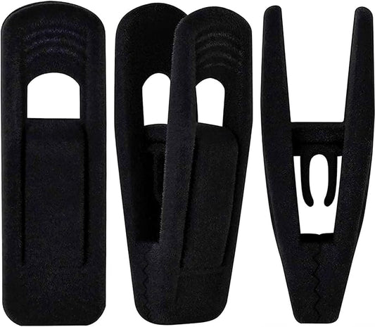 Black Velvet Hangers Clips (80-Pack), Non-Slip Strong Velvet Hangers Clips for Velvet Skirt Hangers, Velvet Pants Hanger Velvet Clips Fit for Thin Velvet Clothes Suit Hangers-NeatNest