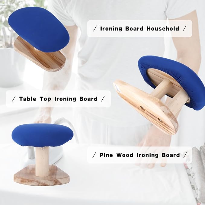 Ironing Board, Flexible Steam Iron Rest, Ironing Board Elastic Edge Rounded Stable EcoFriendly Ironing Table for Sewing Craft Rooms or Home (Square Ironing Stool)