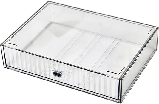 Desk Drawer Organizer, Stackable Office Supplies Desk Organizer, Plastic Plastic Storage Drawer, Desk Grocery Organizer For Stationery/Office Supplies (Clear, 1 Compartment)-NeatNest