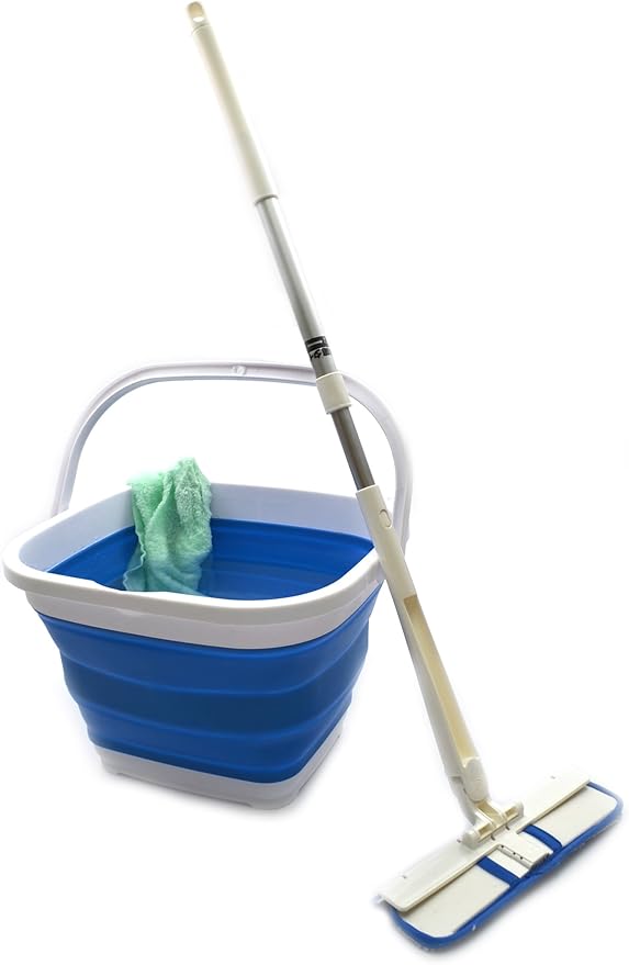 SAMMART 11L (2.9 Gallon) Collapsible Rectangular Handy Bucket (1, Blue)-NeatNest