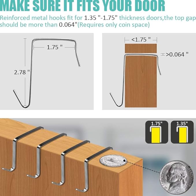Tiblue Over The Door Shoe Organizers 35 Mesh Pockets Hanging Shoe Organizer Shoe Rack For Closet Entryway Bedroom Bathroom Pantry Shoe Holder, Men Sneakers, Women High Heeled Shoes, Flip Flops Black-NeatNest