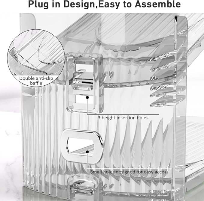 12 Pack Clear Shoe Slots Organizer - Adjustable Height 3.7''to 7.7'' Shoe stackers for a pair of shoes ,Shoe rack storage shoe space saver 50%,Easy to assemble shoe hold shoe organizer for cloest-NeatNest