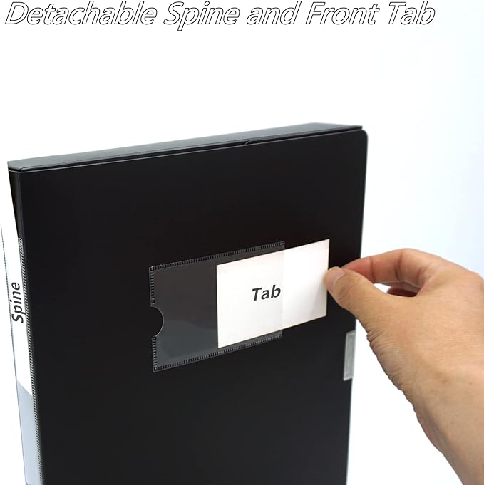 A4 Document Box Plastic Archive Cases with Lid, 31×24x4 cm, File Folder Organizer Document Storage File Boxes for Office, School, Letter Size Paper (Black)