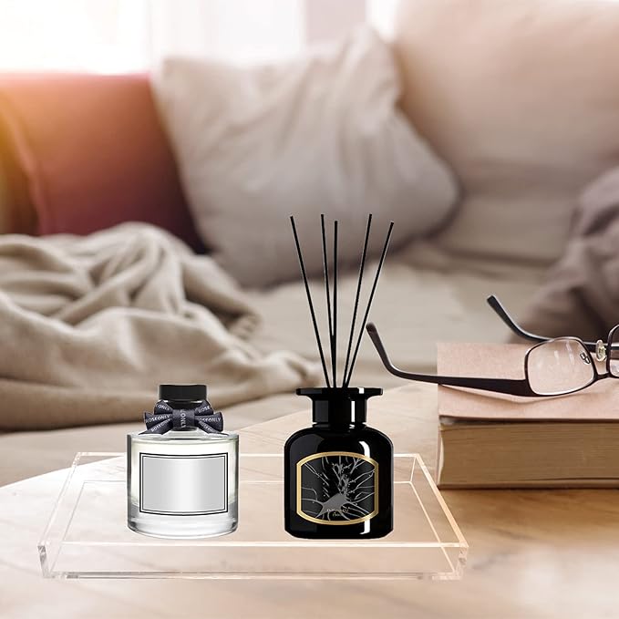 Bigfety Acrylic Vanity Tray for Organizing, Clear Bathroom Trays for Counter, Desk, Dresser-NeatNest