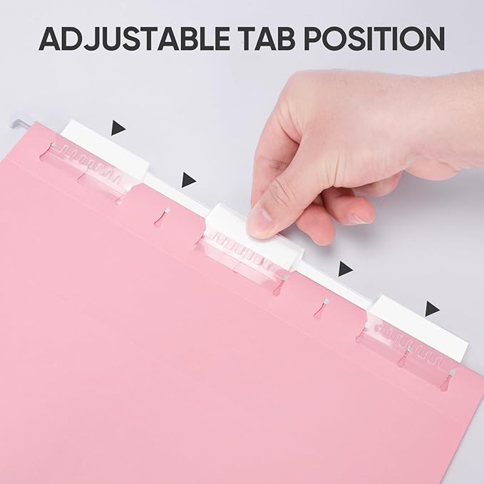 BALEINE 32PK Hanging File Folders, Legal Size Hanging Folders with 1/5-Cut Tabs for Filing Cabinets, File Boxes (32PK, Legal Size)