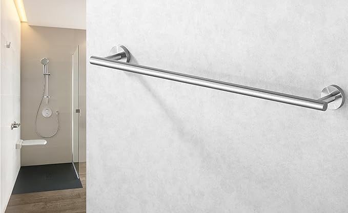 24 Inch Towel Bar for Bathroom 9/12/16/24/28/33 Inch Kitchen Hand Towel Holder Brushed Nickel SUS304 Stainless Steel RUSTPROOF Wall Mount Towel Rod (1, Brushed Nickel, 24 Inch)