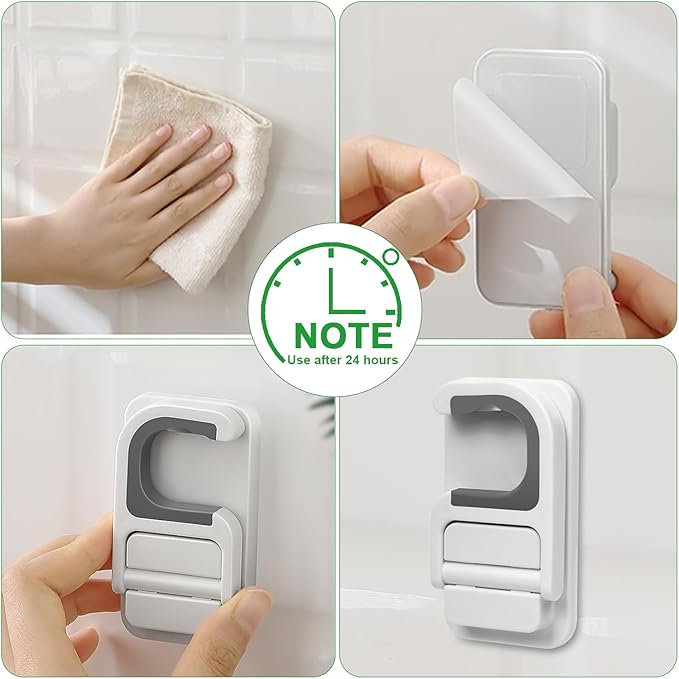 4pack Broom Holder Wall Mount Mop Holder Broom and Mop Gripper Self Adhesive No Drilling Anti-Slip Mop Handle Hanger Household Cleaning Organizer, Holds up to 6 lb-NeatNest