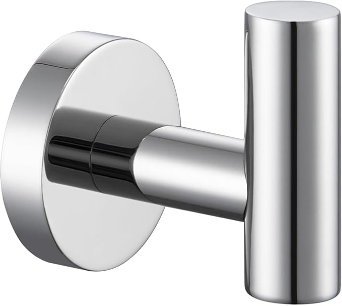 APLusee Polished Chrome Towel Hook, 304 Stainless Steel Heavy Duty Robe Hook, Wall Mounted