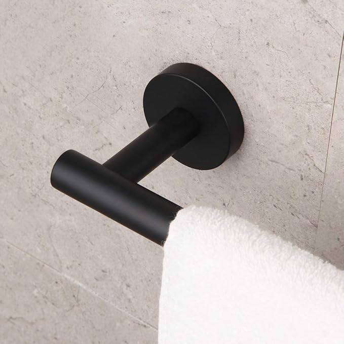 GERZWY 9-Inch Small Kitchen Towel Bar SUS 304 Stainless Steel Cabinet Hand Towel Bar Wall Mounted Bathroom Organizer Matte Black AG1101C23-BK