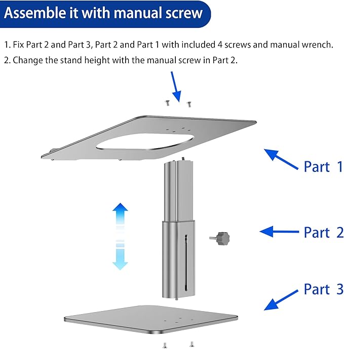 BESIGN LSX6N Laptop Stand, Ergonomic Adjustable Notebook Stand, Riser Holder Computer Stand Compatible with Air, Pro, Dell, HP, Lenovo More 10-15.6" Laptops, Gray-NeatNest