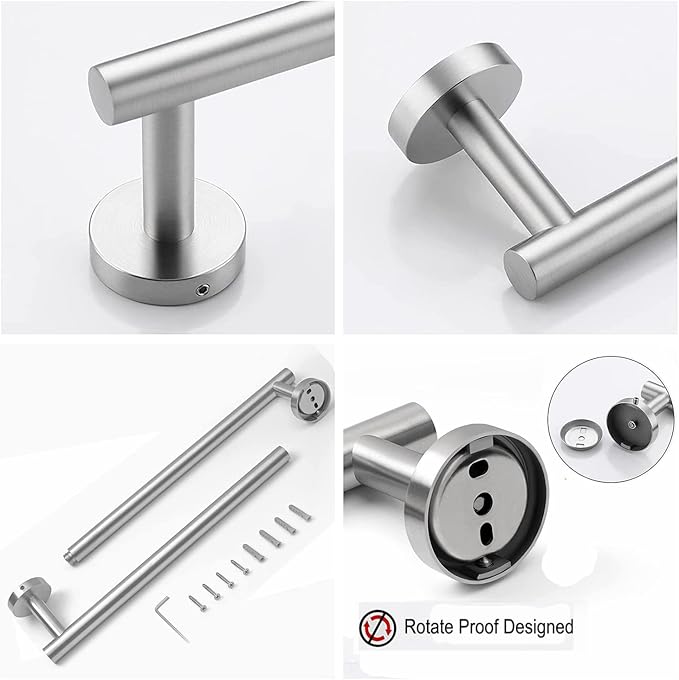 24 Inch Towel Bar for Bathroom 9/12/16/24/28/33 Inch Kitchen Hand Towel Holder Brushed Nickel SUS304 Stainless Steel RUSTPROOF Wall Mount Towel Rod (1, Brushed Nickel, 24 Inch)