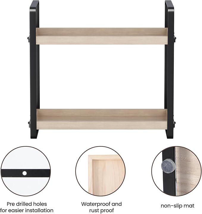 Bathroom Counter Organizer,Bathroom Countertop Organizer,Counter Shelf,Countertop Storage,Organization and Storage,Makeup Shelf,Sink Caddy(Burlywood 2 Tier)-NeatNest