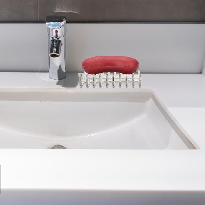 2 Pieces Plastic Bar Soap Holder Self Draining Soap Dish Soap Savers for Bar Soap Clear Soap Tray Soap Dish for Shower Kitchen Bathroom Hotel-NeatNest