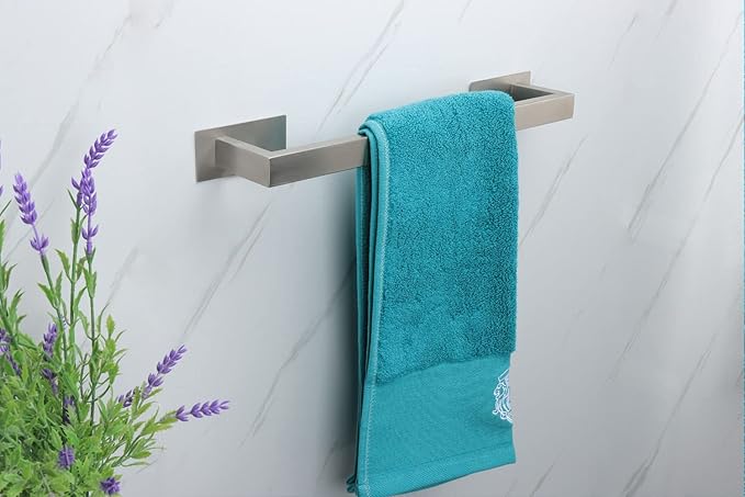 Bathroom Towel Bar Self Adhesive, No Drilling Towel Rack Easy to Install, Hand Towel Holder Made of Premium Stainless Steel Sticky on Hand Towel Hanger for Kitchen, Toilet.(16IN, Brushed)-NeatNest