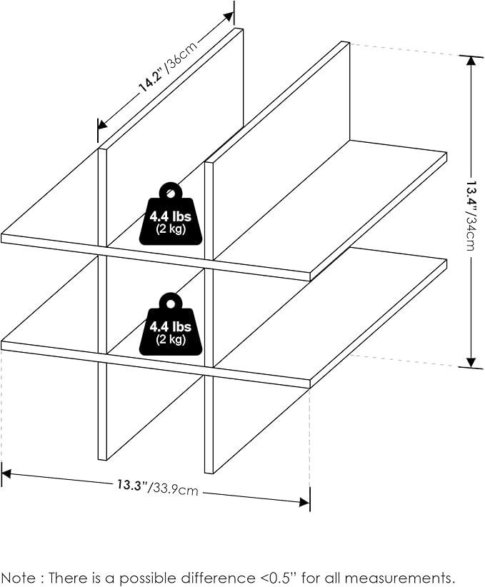 Furinno Cubicle 9-Compartment Bottle Storage Cube Organizer Insert (Does not fit IKEA Kallax Shelving), White