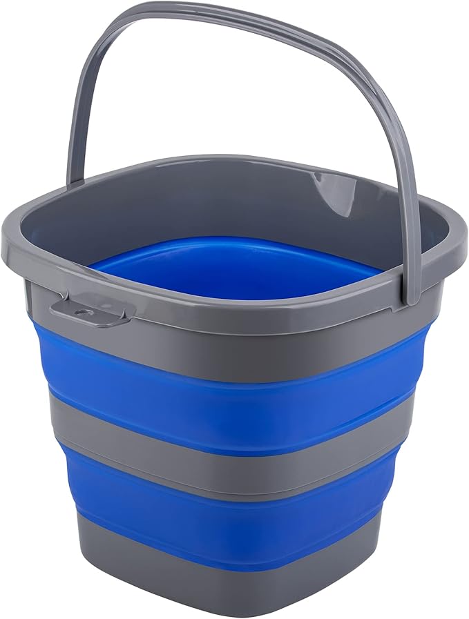 Collapsible Bucket with 2.6 Gallon (10L), Mop Bucket for Cleaning, Plastic Bucket for Garden, Car Washing or Camping, Portable Fishing Water Pail-NeatNest