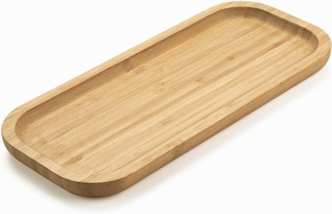 Bamboo Vanity Tray, Bathroom Counter Tray, Toilet Tank Top Tray for Organizing and Decor Display, 11.8 x 5.1 x 0.8 inch-NeatNest