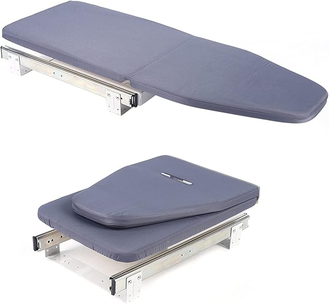 Retractable Ironing Board, Pull-Out Ironing Board Cabinet, Foldable Ironing Storage Station for Small Spaces (Grey)