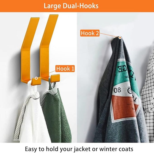 Coat Rack Hooks Wall Mounted, Gold 4Packs, Bath Towel Rope Hooks for Kitchen, Door, Cabinet, Bathroom, Foyers, Hallways, and Bedrooms-NeatNest