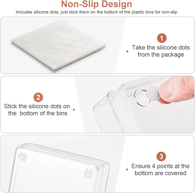 SMARTAKE 6 PCS Clear Plastic Drawer Organizers Set, Large Size Non-Slip Desk Drawer Organizer, Versatile Bathroom and Vanity Drawer Organizer Trays for Makeup, Bedroom, Office, Kitchen Utensils-NeatNest